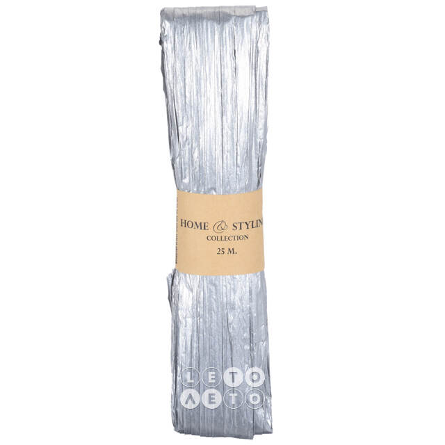 Декоративная лента из фольги Металлик 2500*4 см серебряная Koopman