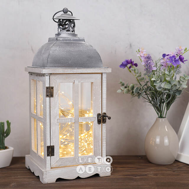 Подсвечник фонарь Орчелли 41*16 см белый Koopman