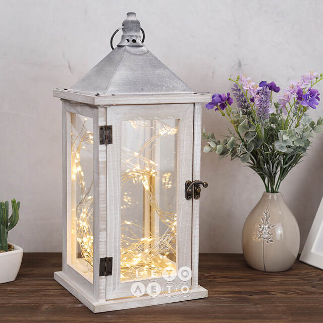 Подсвечник фонарь Тринелли 41*16 см белый Koopman