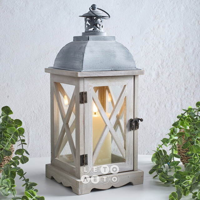 Подсвечник фонарь Розелли 41*16 см белый Koopman (Купман)