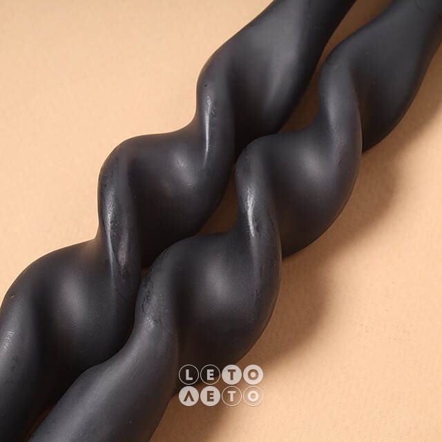 Свечи витые De Mala 23 см, 2 шт, антрацитовые Koopman
