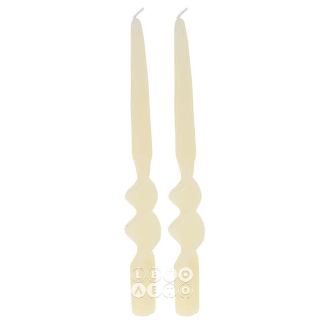Свечи витые De Mala 23 см, 2 шт, белые Koopman
