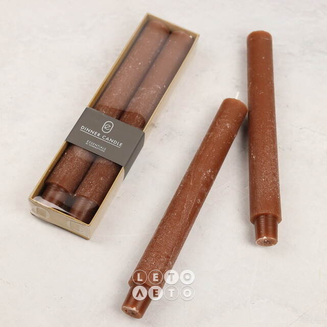 Столовые свечи De Mala 25 см, 2 шт, шоколадные Koopman