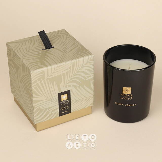 Ароматическая свеча в стакане Aroma di Rogito - Spicy Black Vanilla 10*8 см Koopman