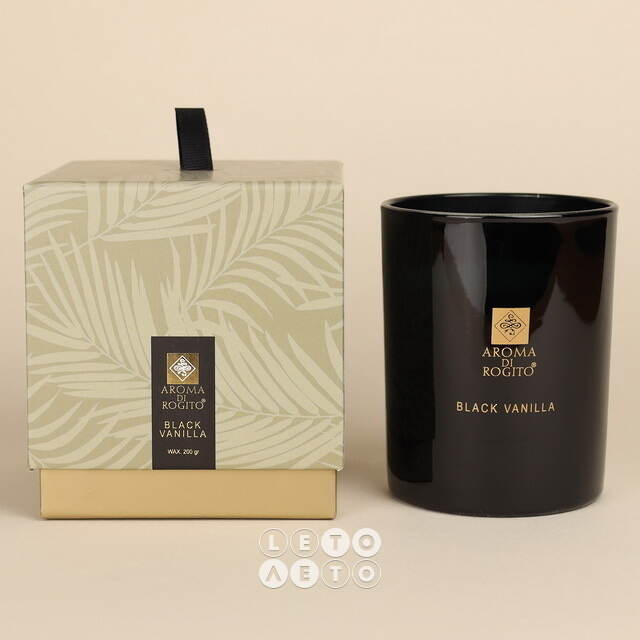Ароматическая свеча в стакане Aroma di Rogito - Spicy Black Vanilla 10*8 см Koopman