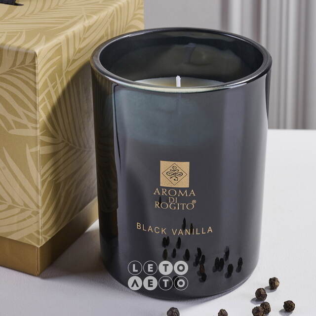 Ароматическая свеча в стакане Aroma di Rogito - Spicy Black Vanilla 10*8 см Koopman (Купман)