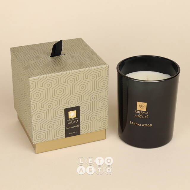 Ароматическая свеча в стакане Aroma di Rogito - Vanilla Sandalwood 10*8 см Koopman