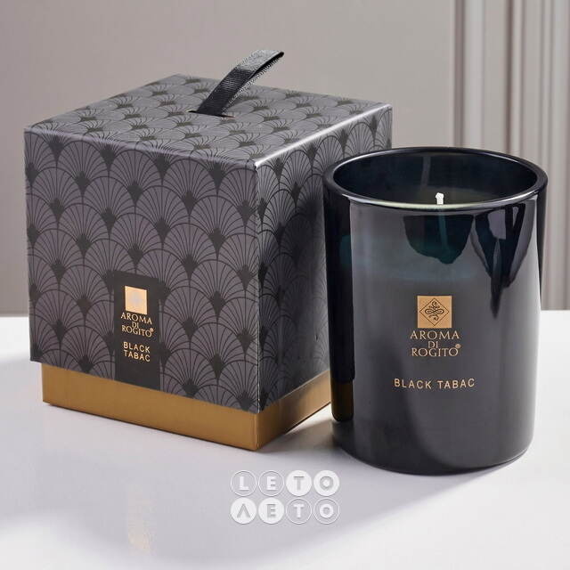 Ароматическая свеча в стакане Aroma di Rogito - Black Tabac 10*8 см Koopman (Купман)