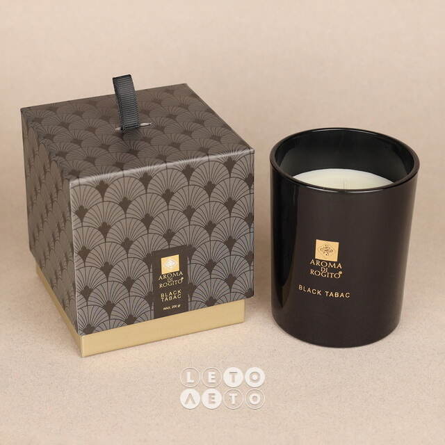 Ароматическая свеча в стакане Aroma di Rogito - Black Tabac 10*8 см Koopman