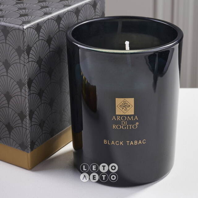 Ароматическая свеча в стакане Aroma di Rogito - Black Tabac 10*8 см Koopman (Купман)