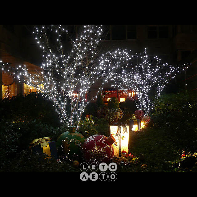 Гирлянды на дерево Клип Лайт Quality Light 100 м, 1000 холодных белых LED ламп, черный ПВХ, IP44 BEAUTY LED