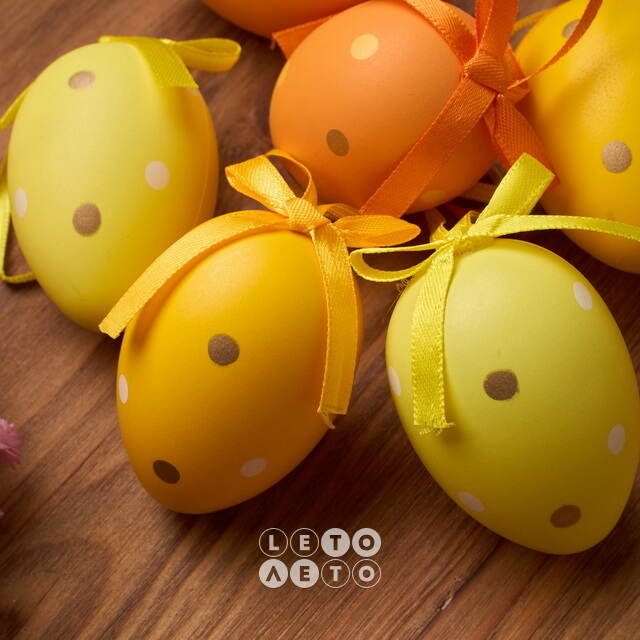Пасхальные украшения Яйца Monrisson 6 см, 6 шт, подвеска Koopman