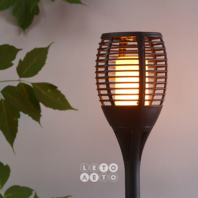 Садовый фонарь Solar Barro 3 в 1 на солнечной батарее 78*12 см, эффект живого пламени, IP44 Koopman