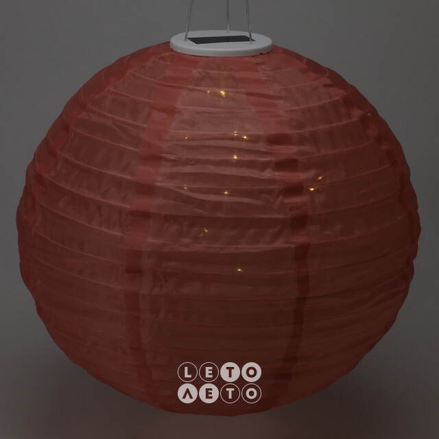 Китайский фонарик на солнечной батарее Solar Millom 40 см, IP44, розовый Koopman