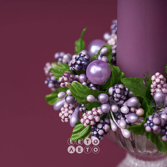 Венок для свечи Жемчужные Ягоды 9 см Swerox