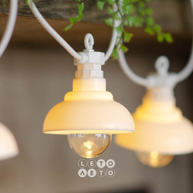 Гирлянда из лампочек Retro Party Lights 5 м, 10 ламп, теплые белые LED, белый ПВХ, соединяемая, IP44 Winter Deco