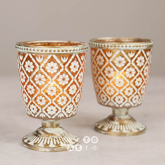 Стеклянный подсвечник стакан Атилио 11 см Goodwill