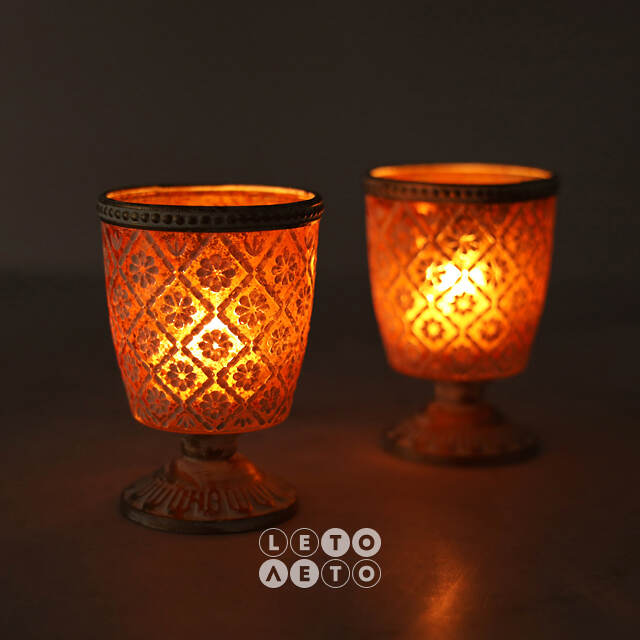 Стеклянный подсвечник стакан Атилио 11 см Goodwill