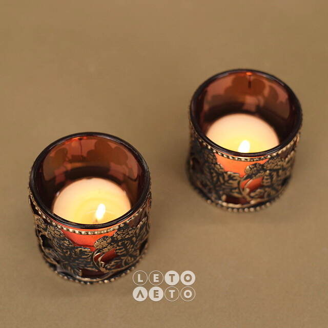Стеклянный подсвечник Dinafeola Fiore 6 см Goodwill