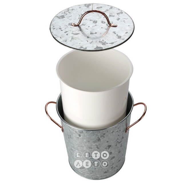 Ведро для льда Кампала 21*20 см серебряное Koopman