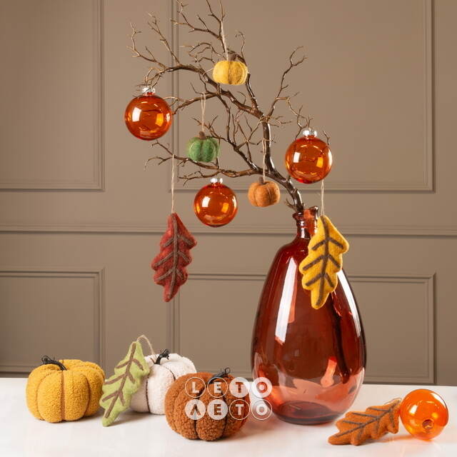 Набор декоративных фигур Тыквы Swindon 14 см, 2 шт Boltze