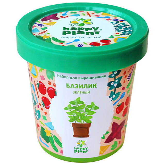 Набор для выращивания Базилик зеленый в горшке Happy Plant (Хэппи Плант)