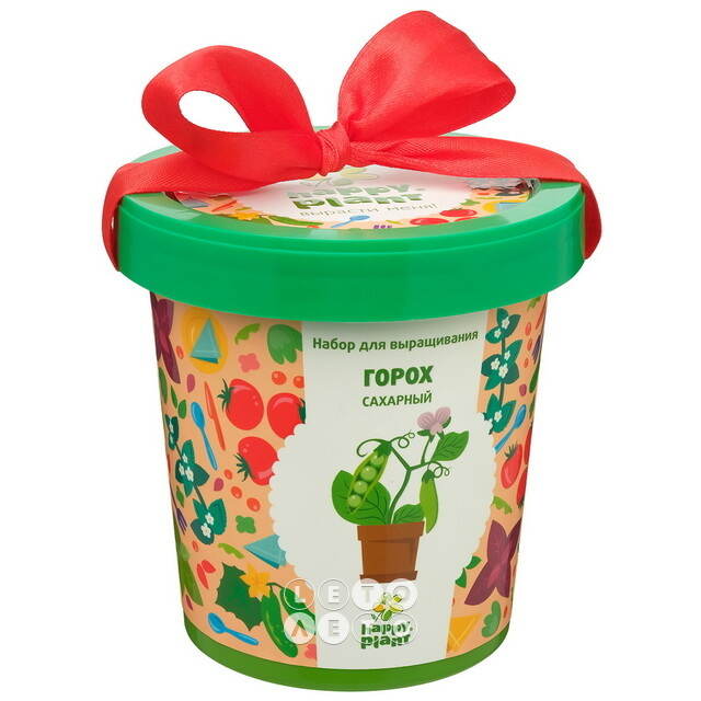 Набор для выращивания Горох Сахарный в горшке Happy Plant