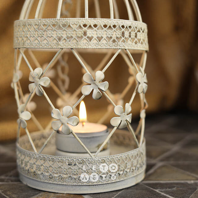 Подсвечник Птичья Клетка, 18 см, белый Koopman