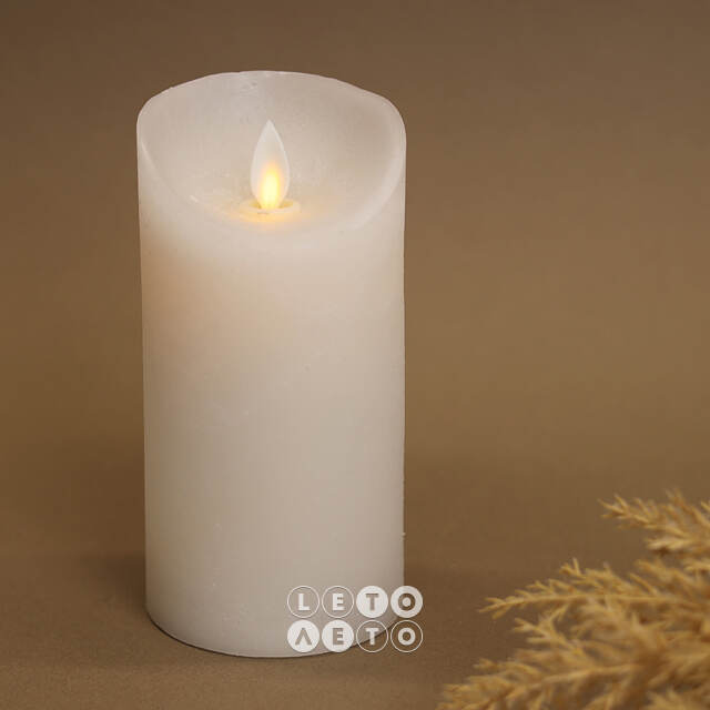 Набор восковых светодиодных свечей с имитацией пламени Magic Flame 11-15 см, 3 шт, с пультом, белые, на батарейках Peha
