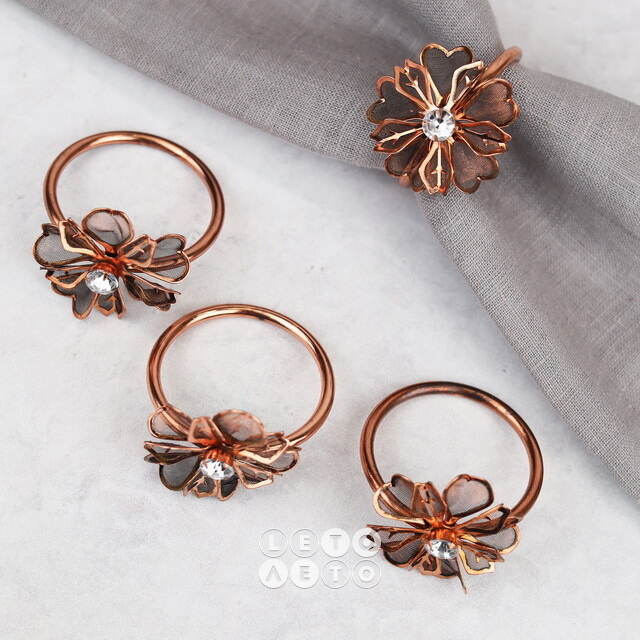 Кольца для салфеток Ормонд - Цветы Флоренции 6 см, 4 шт Koopman
