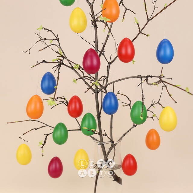 Пасхальные украшения Яйца Easter Carnaval 6 см, 20 шт, подвеска Kaemingk