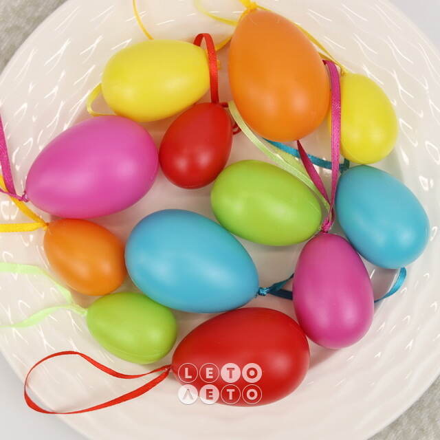 Пасхальные украшения Яйца Easter Carnaval 4-6 см, 12 шт, подвеска Kaemingk