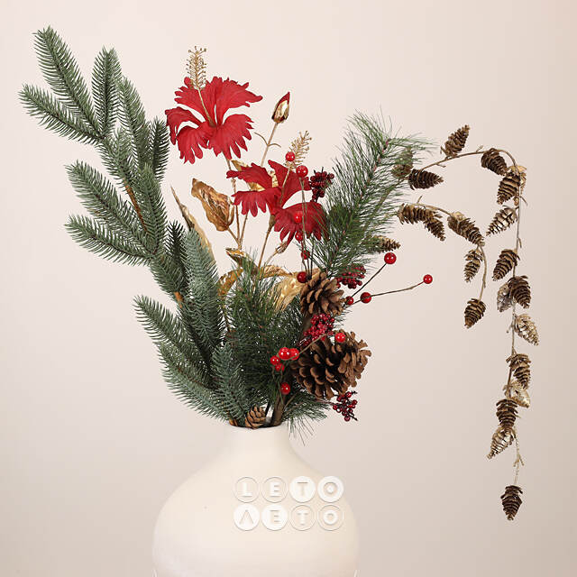 Искусственная ветка Hibiscus Chiara 68 см красная EDG