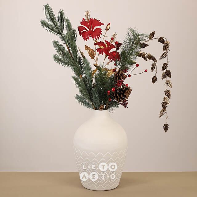 Искусственная ветка Hibiscus Chiara 68 см красная EDG