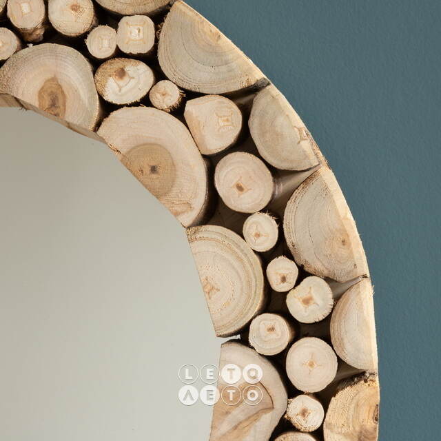 Настенное зеркало Bastoncini di Legno 50 см, круглое Koopman