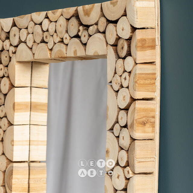 Настенное зеркало Bastoncini di Legno 50 см, квадратное Koopman