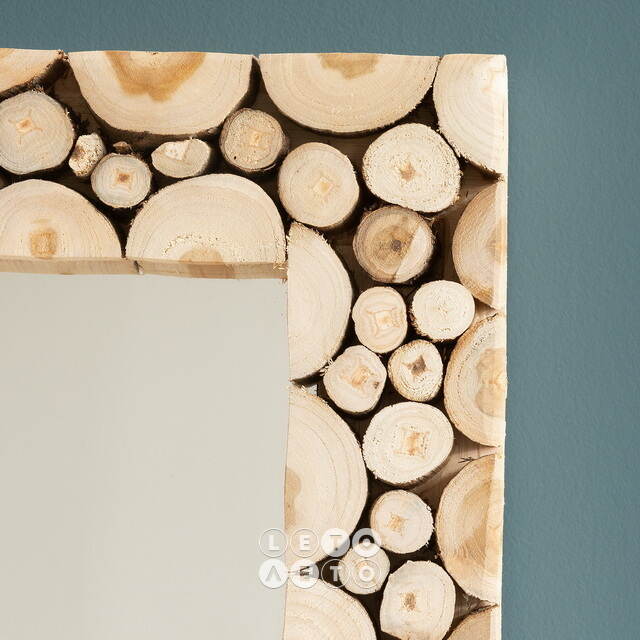 Настенное зеркало Bastoncini di Legno 50 см, квадратное Koopman