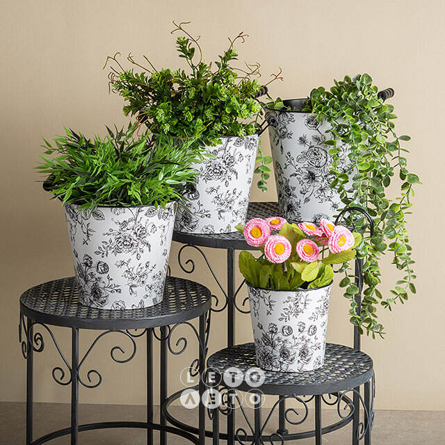 Металлическое кашпо De Fleurs 19 см Boltze