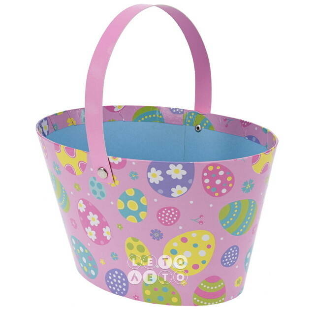 Декоративная корзина Bright Easter 20*12 см розовая Koopman