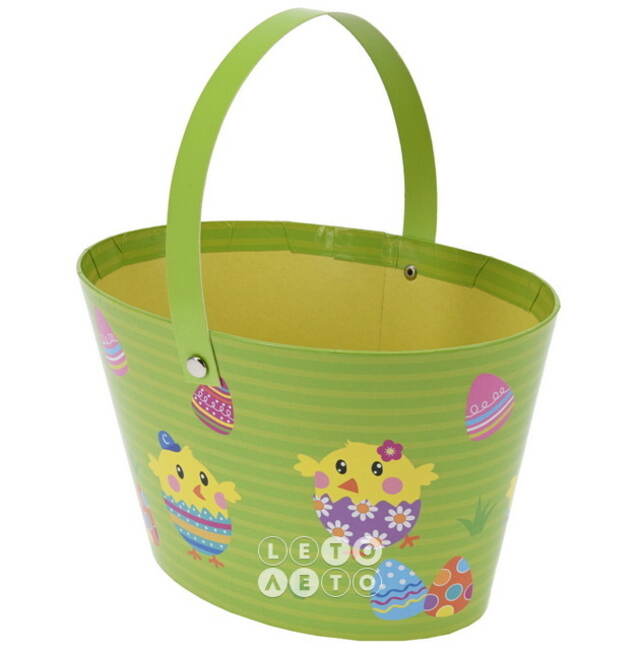 Декоративная корзина Bright Easter 20*12 см зеленая Koopman