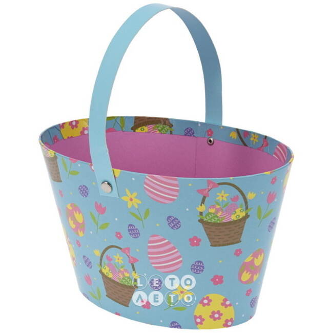 Декоративная корзина Bright Easter 20*12 см голубая Koopman