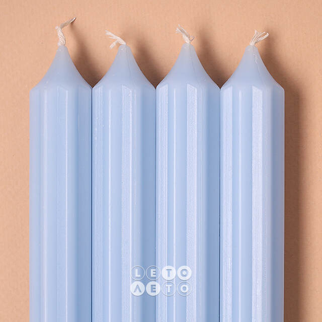 Высокие свечи 30 см Астерия светло-голубые, 4 шт Candleslight