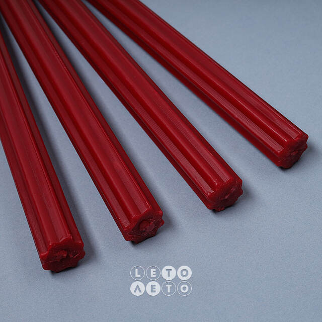 Высокие свечи 30 см Астерия бордовые, 4 шт Candleslight