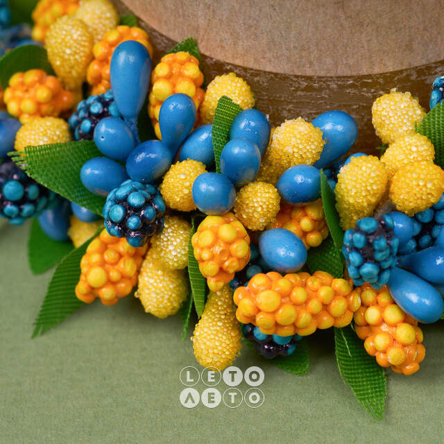 Венок для свечи Summer Berry 11 см, желтый Swerox