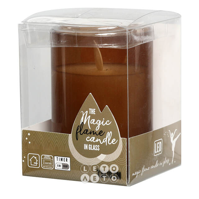 Светодиодная свеча в колбе Mosala - Glam Gold 10 см, на батарейках Peha