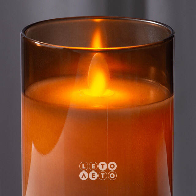 Светодиодная свеча в колбе Mosala - Glam Gold 12 см, на батарейках Peha