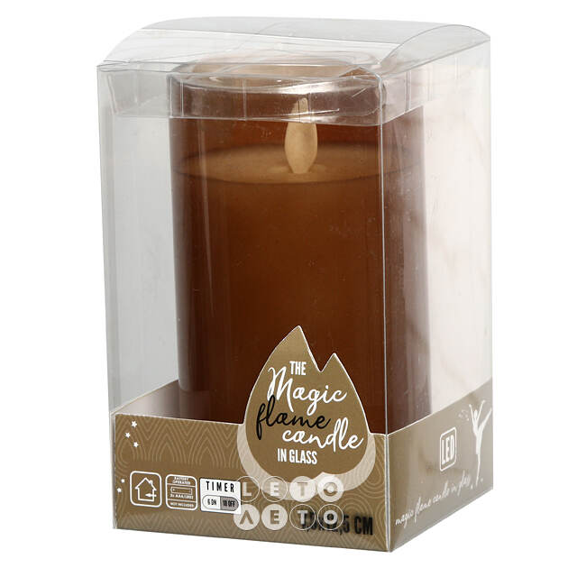 Светодиодная свеча в колбе Mosala - Glam Gold 12 см, на батарейках Peha