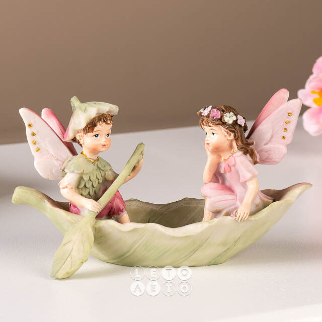 Декоративная фигурка Эльфы Отто и Аве - Весна в долине Ла Брела 13 см Goodwill
