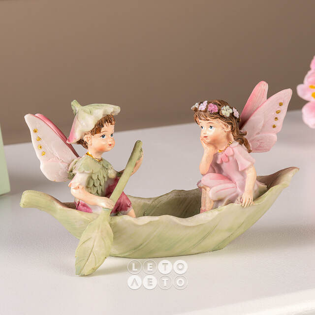 Декоративная фигурка Эльфы Отто и Аве - Весна в долине Ла Брела 13 см Goodwill