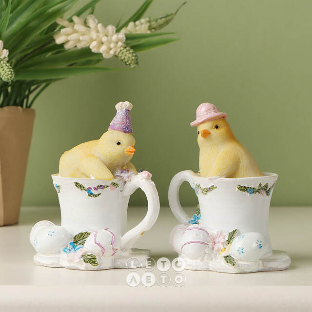 Набор декоративных фигурок Пасхальное Чаепитие 8 см, 2 шт Goodwill